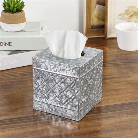 galvanized metal tissue box cover|galvanized tissue box cover.